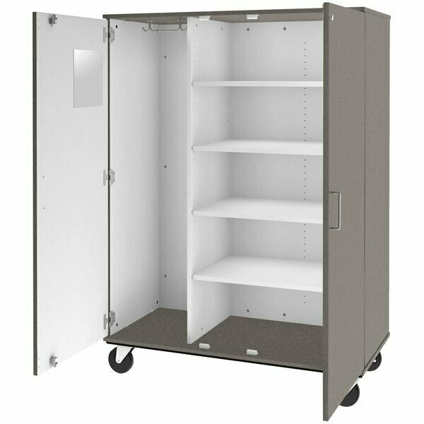 I.D. Systems 67'' Tall Grey Nebula Mobile Storage Cabinet with 4 Shelves 80603F67059 538603F67059